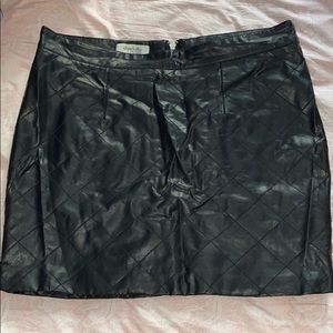 Faux-leather mini quilted skirt size 10